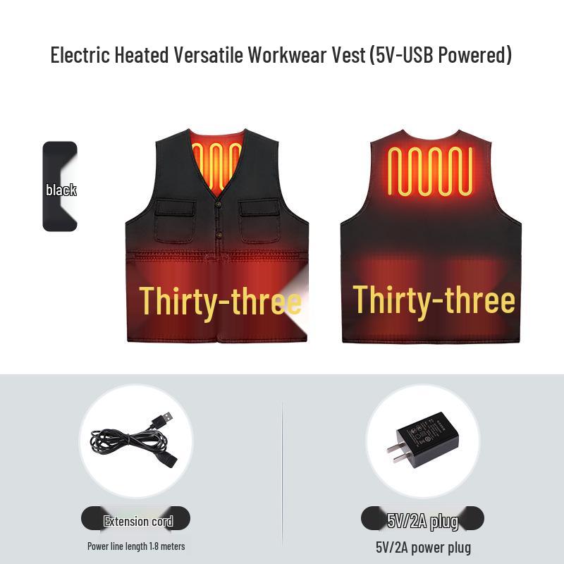 

Carbon Fiber Infrared Heating Vest for Winter Warmth and Shoulder Compression Medium 200 [120-145 lbs]