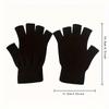 Unisex Touchscreen-Compatible Fingerless Knit Gloves for Autumn/Winter