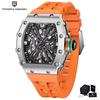 New PAGANI DESIGN Men's Quartz Watches VH65 Skeleton Dial 100M Waterproof Sport Rectangle Sapphire Glass Watch for Men