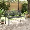 Banc de grădină 119 cm Oțel Negru