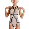 MONEON Bondage Hardcore Costume Cosplay Restraint Belt Sexy Harness Faux Leather Soft SM Goods Dominatrix Costume Restraint Clothing Bondage Extreme