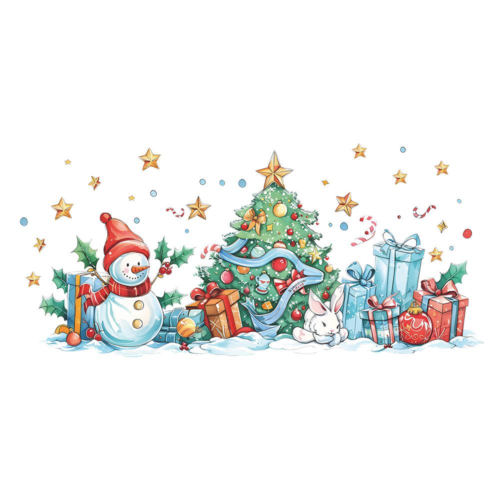 Decoratiuni de Craciun Om de Zapada Pom de Craciun Cutie Cadou Dormitor Sufragerie Fundal Studiu Autocolante de perete peisagistic