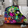 1pc Beetlejuice Blanket Lightweight Flannel Throw For Sofa, Bed, Travel, Camping, Livingroom, Office, Couch, Chair, And Bed