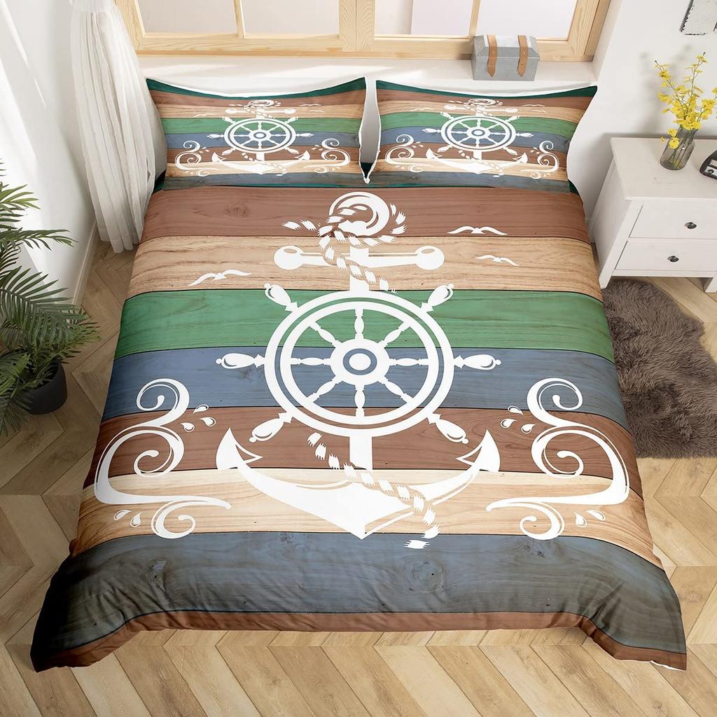 Povlaky na peřinu s kompasem pro teenagery Velikost Queen Twin Lehký péřový povlak na přikrývku Dekorace pokoje 2 povlaky na polštář 1 povlak na peřinu Bez přikrývky