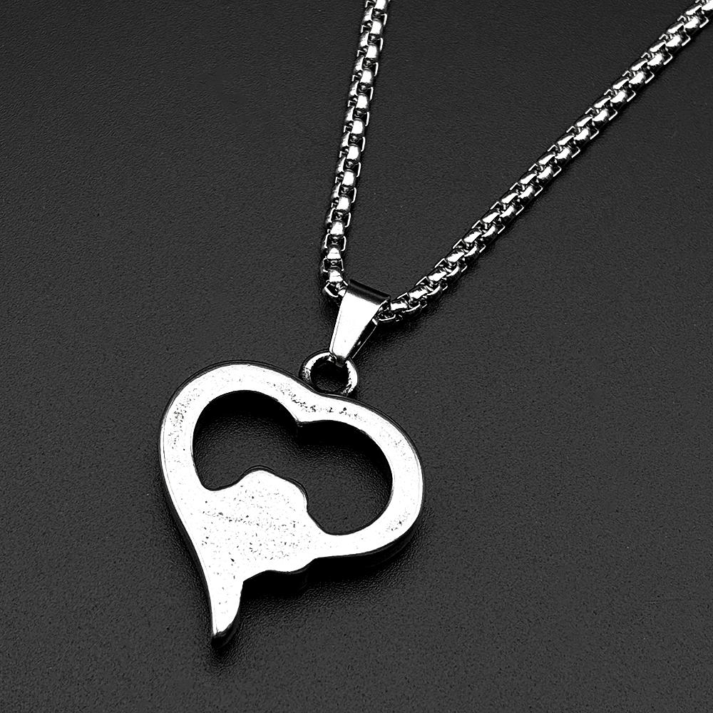 Dog Cat Mom Gift Paw Heart Chain For Women Men Stainless Steel Hiphop Aniaml Pet Lover Hiphop Necklace Jewelry Daily Wear