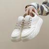 Women's White Walking Casual Sneakers Comfortable Female Students Elevator Comprehensive Sports Leather Shoes Breathable