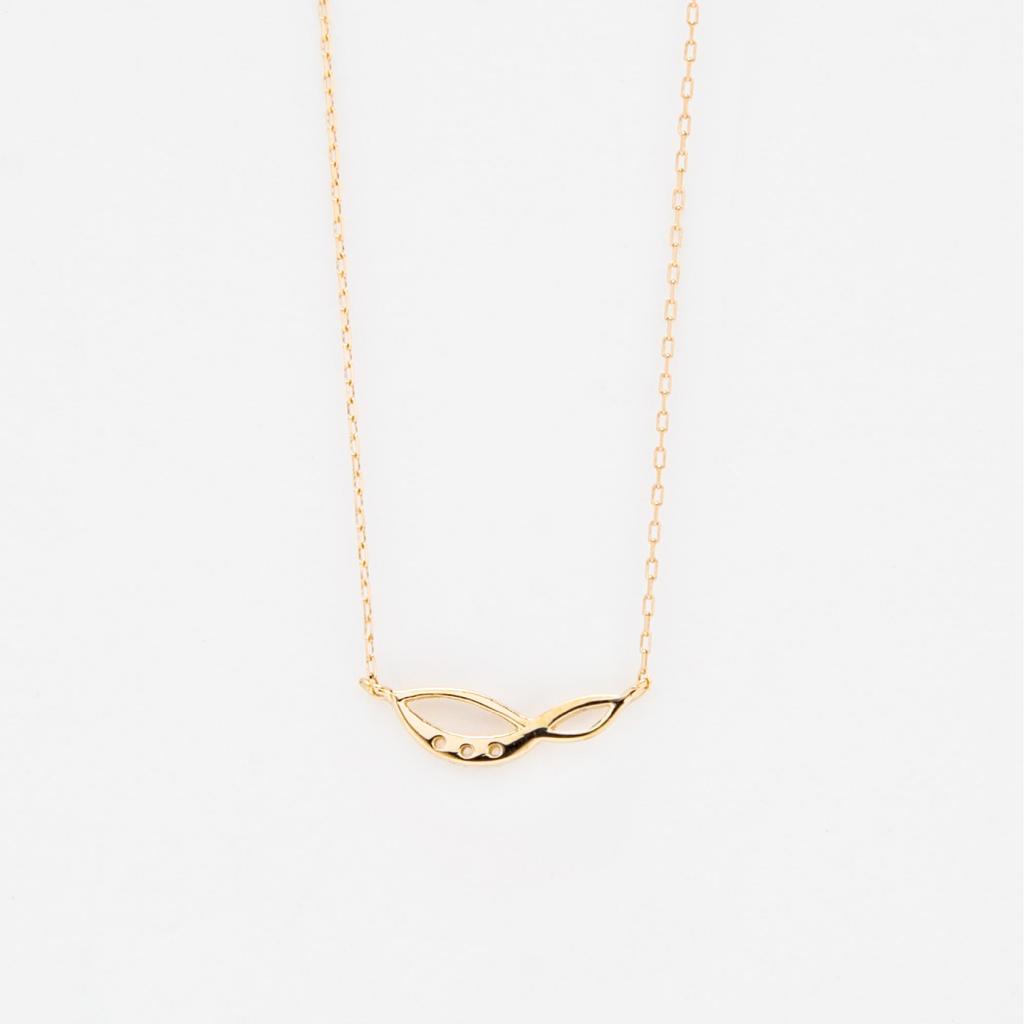 Estelle Official Women's Necklace, 10K Yellow Gold with White Topaz, 0351-1418-0041-0000
