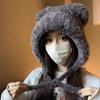 Cute plush bear ears plush hat ear protection