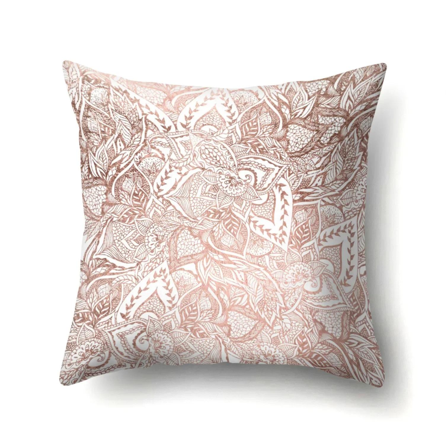 Новая креативная розовая золотая наволочка, персонализированная подушка для дома и офиса 16x16Inch