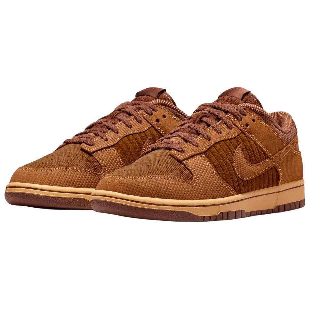 Nike IB7746-200 Dunk Low Light Chocolate Korduroy Retro Freizeitschuhe