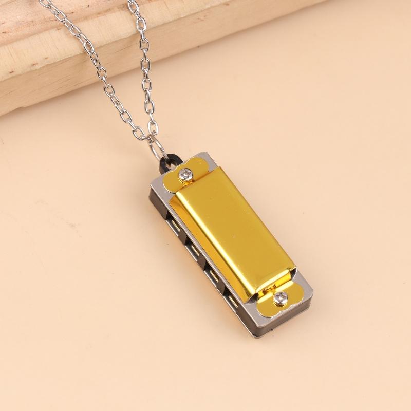 4-Hole 8-Tone Mini Necklace Harmonica Musical Instrument Toys For Kids Children'S Elementary School Entrance Music Toy Gift