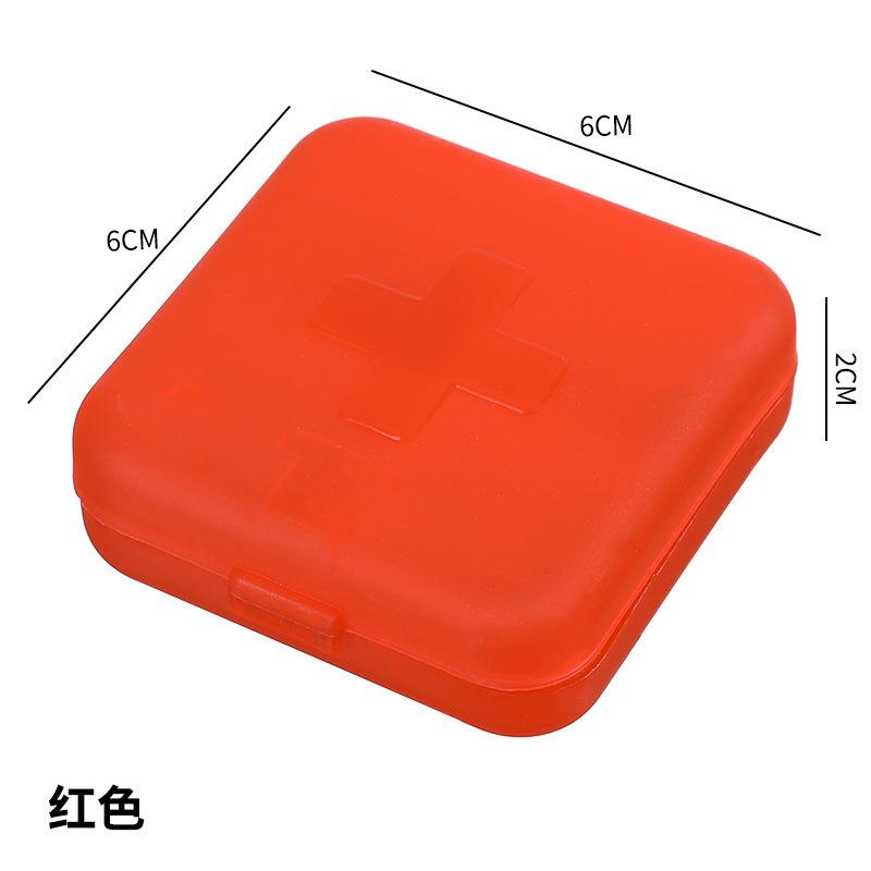Mini Four Compartments Divided Into Mini Split Pill Box Portable Carry-on Week Pill Organizer Box Cute Travel Small Jewelry Pill