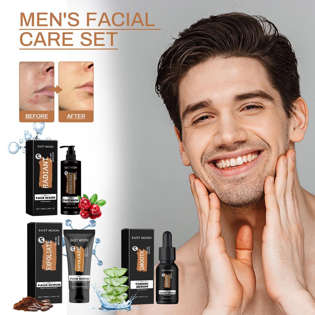 Moon East Mens Facial Care Set Gentle Exfoliation Hydrating And Revitalizing For Skin Mens