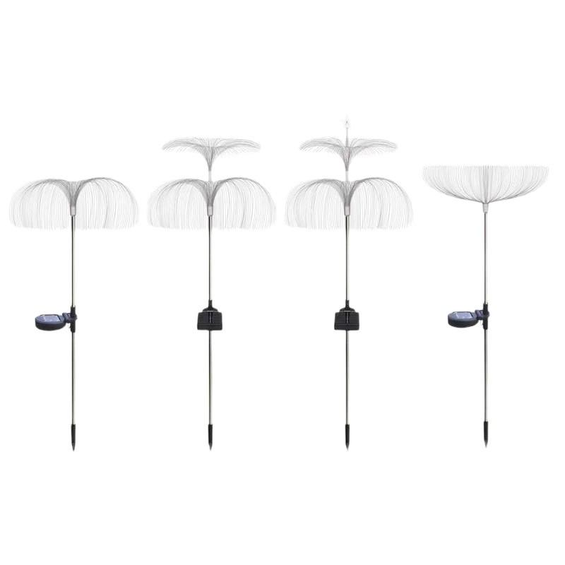 LED Solar Jellyfish Lamp: Seven-Color Stainless Steel Waterproof Outdoor Garden Light
