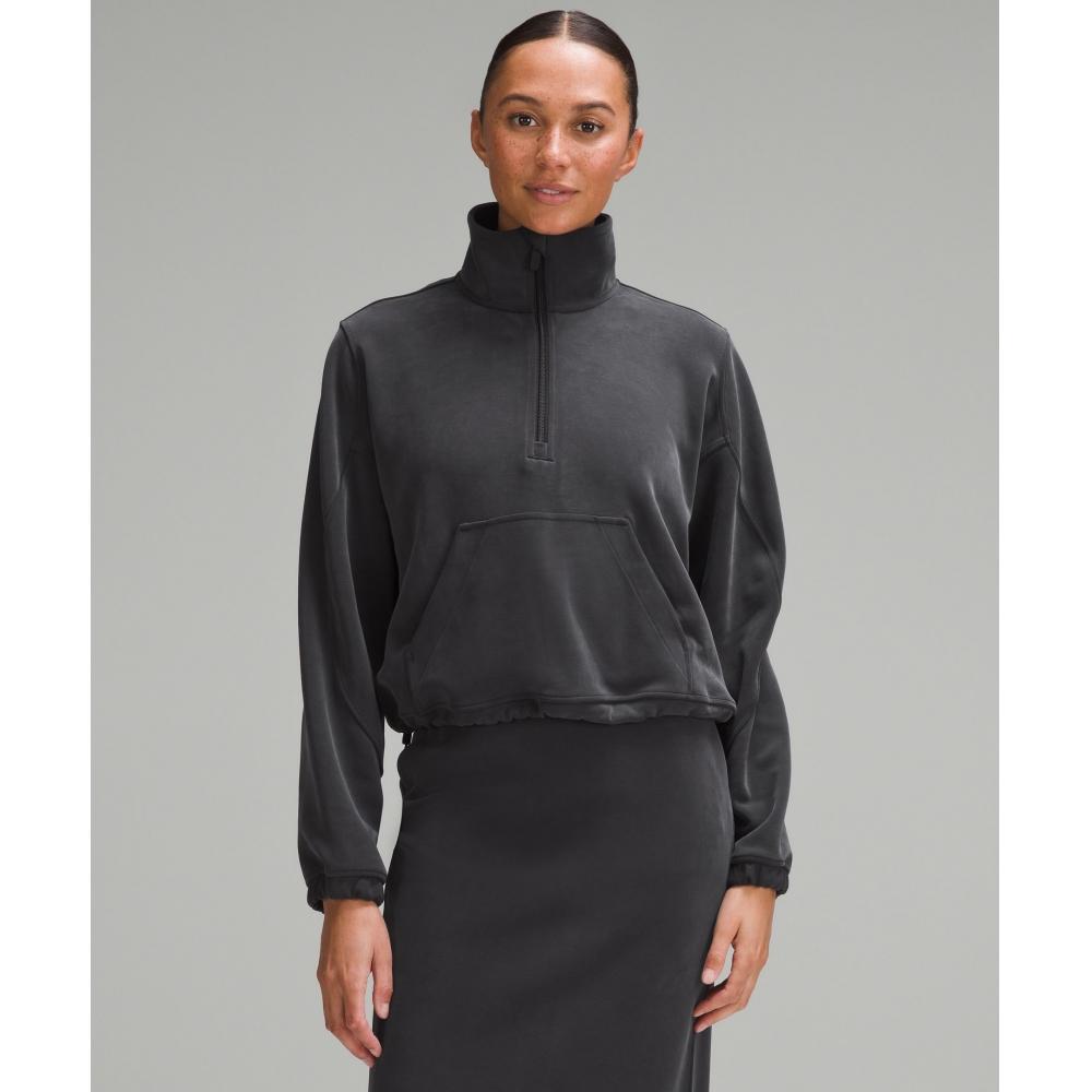 

Lululemon Матовый Softstreme Half Zip, черный 8