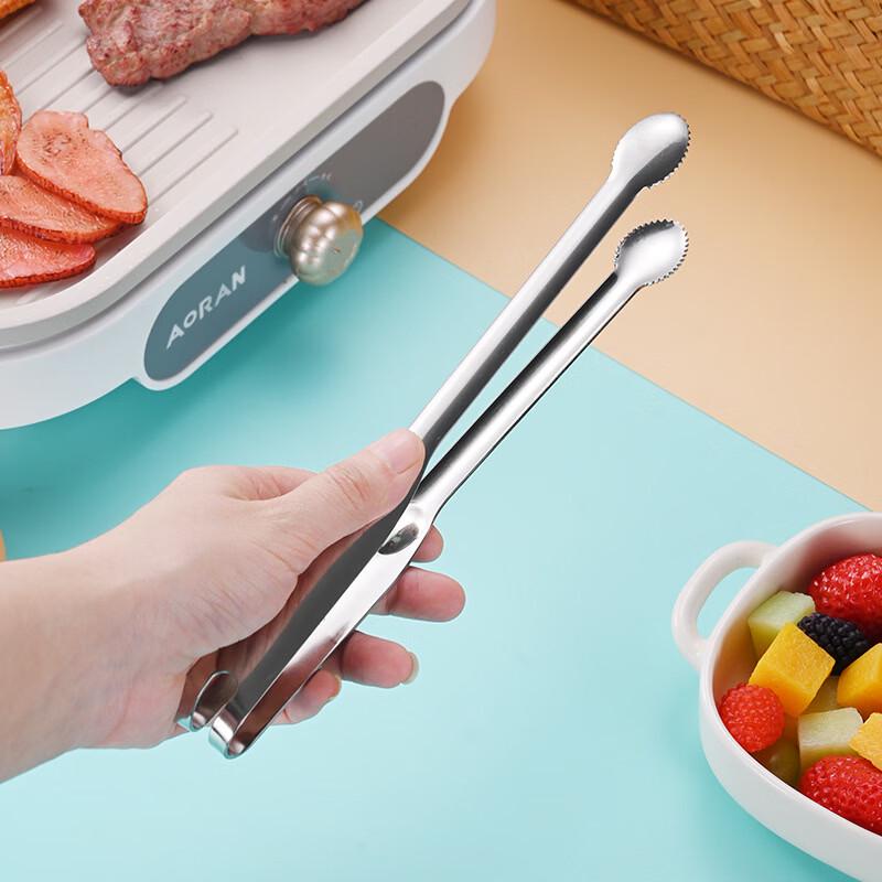 Zhi Shi Small Stainless Steel Food Tongs - 5 Pack