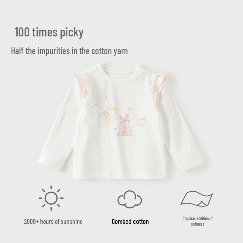 DAVE&BELLA Girls' Long-Sleeve Printed T-Shirt