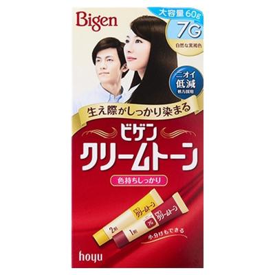 Bigen Cream Tone Hair Dye 7G Natural Dark Brown 1 Pcs