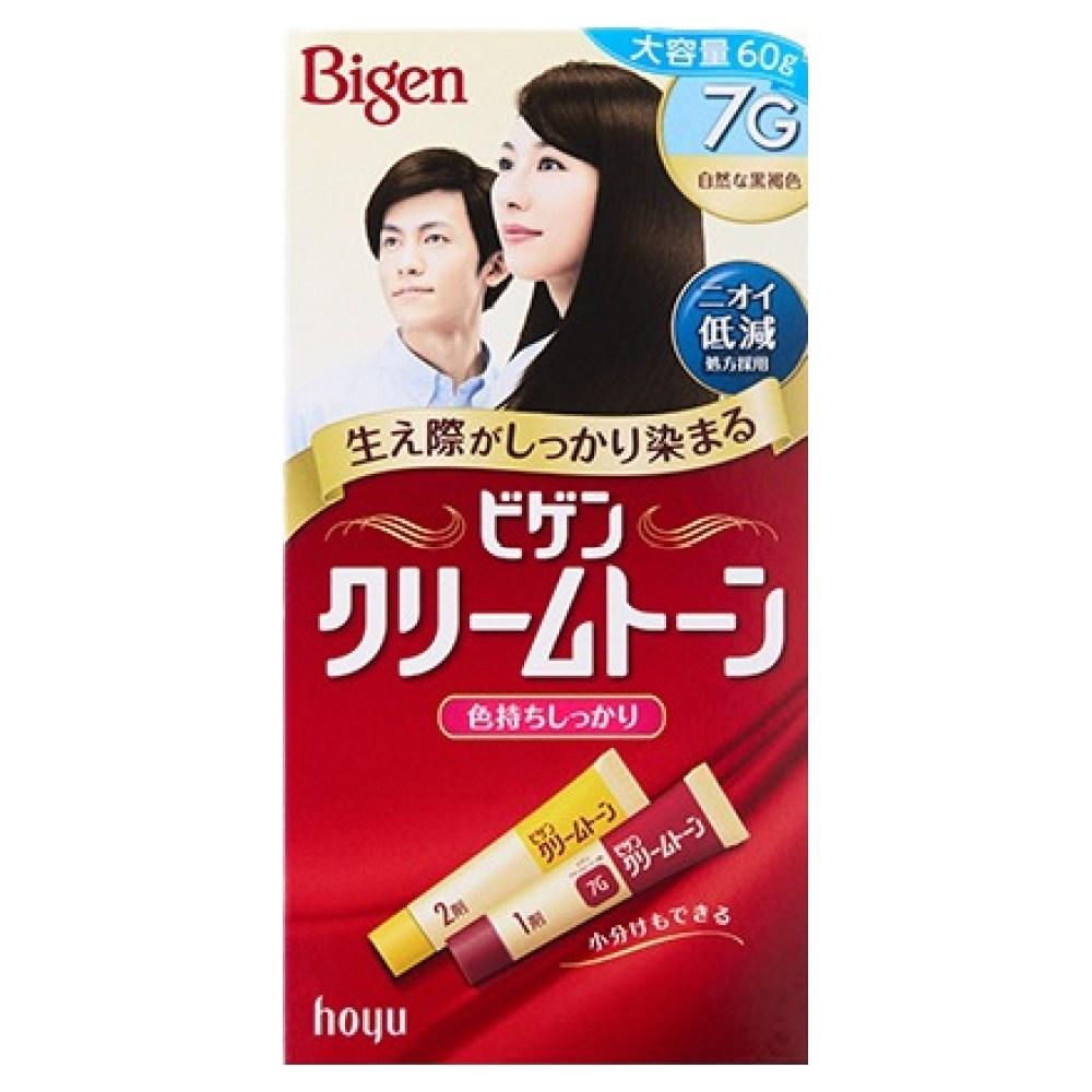 Bigen Cream Tone Hair Dye 7G Natural Dark Brown 1 Pcs