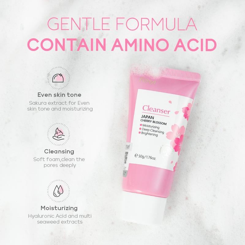 FENYI Cherry Blossom Cleansing Milk 50g - Refreshing, Moisturizing Foam for Pore Cleansing and Skincare