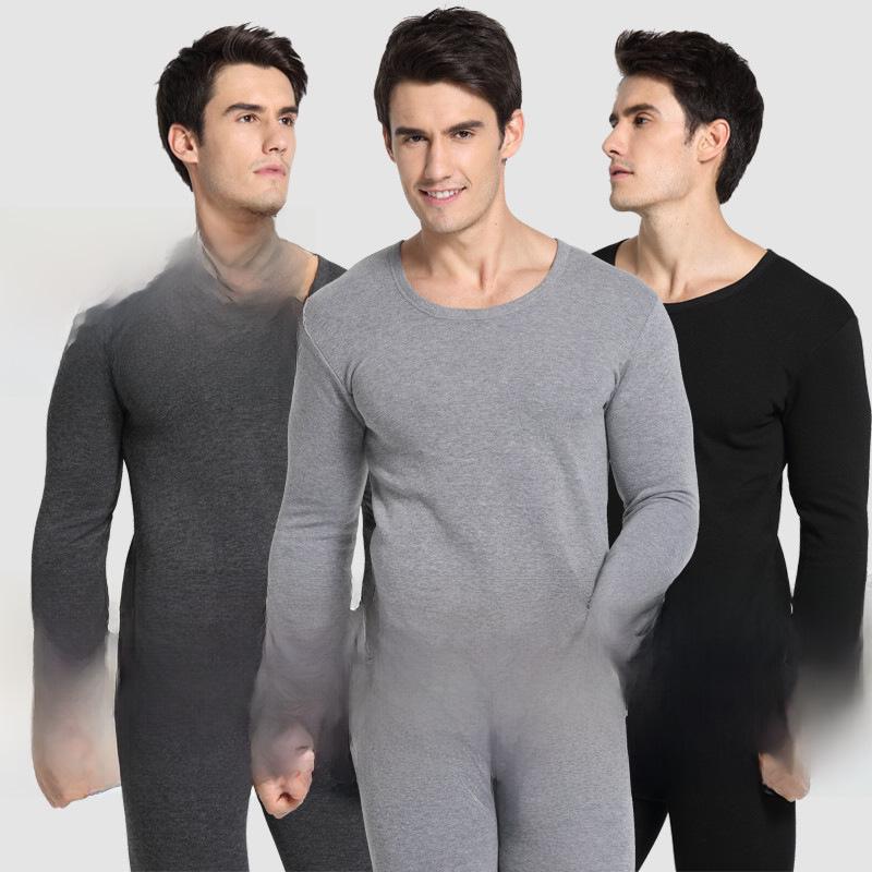 Men's Thermal Underwear Set: Buy One Get One Free. Autumn/Winter Cold-Proof, Includes 2 Sets with Velvet Lining.
