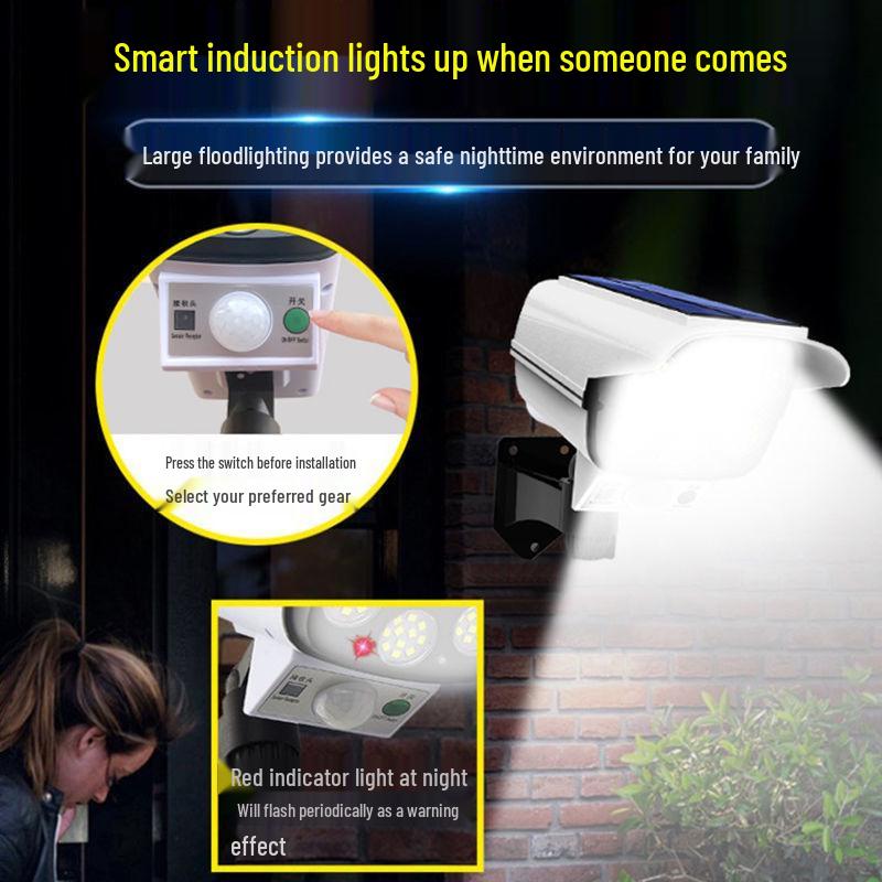 Solar-Powered Outdoor Light with Camera and Motion Sensor