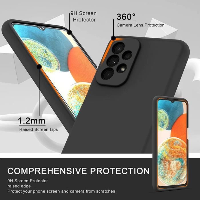 Coque de protection souple en silicone noir pour Samsung Galaxy A23 5G - BOOLING - Anti-choc et anti-dérapante