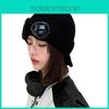Knitted Glasses Cap Solid Color Bean Hat Windproof Breathable Outdoor Winter