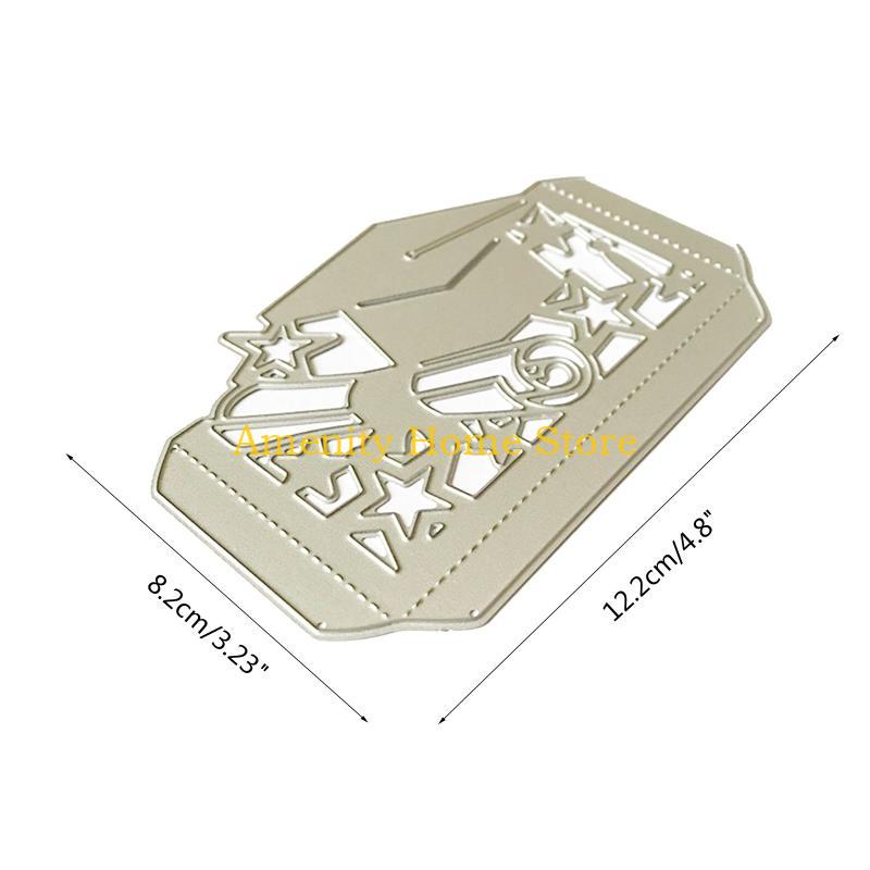 F26C Zarter Abschlusshut Metall-Stanzformen Bastel-Stanzteile Präge-Schriftzug-Stanzformen für DIY Scrapbooking Tagebuch Verzierung