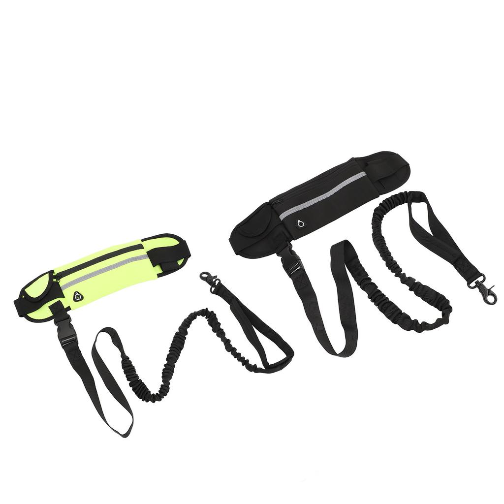 Hundelaufleine-Gürteltasche, reflektierende elastische Nylon-Hundeleine, Hüfttasche für Spaziergänge im Freien