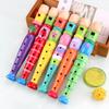 Colorful Wooden Flute Beginners Toddler Teens Early Education Music Sound Toy Boys Girls Learning Musical Instrument