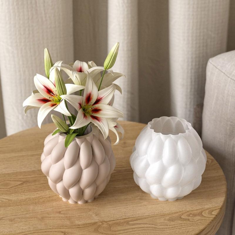 Modern Silicone Vase Crafting Molds Rotating Raindrop Shape Multipurpose Epoxy Moulds for Home Decorative Crafts