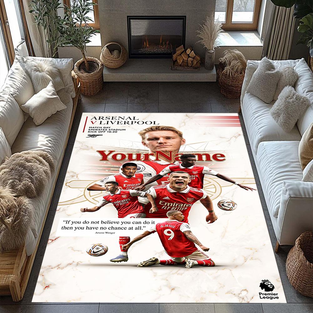 Arsenal Personalized Text Floor Mat Suitable for Study Room Outdoor Game Room Dormitory Antislip Carpet Anime Office Decor