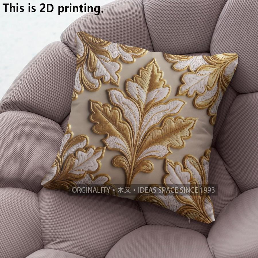 Luxury Gold Leaf Throw Pillow Covers Pattern Cushion Cover Suitable for Sofa Bedroom Car Pillow Cover