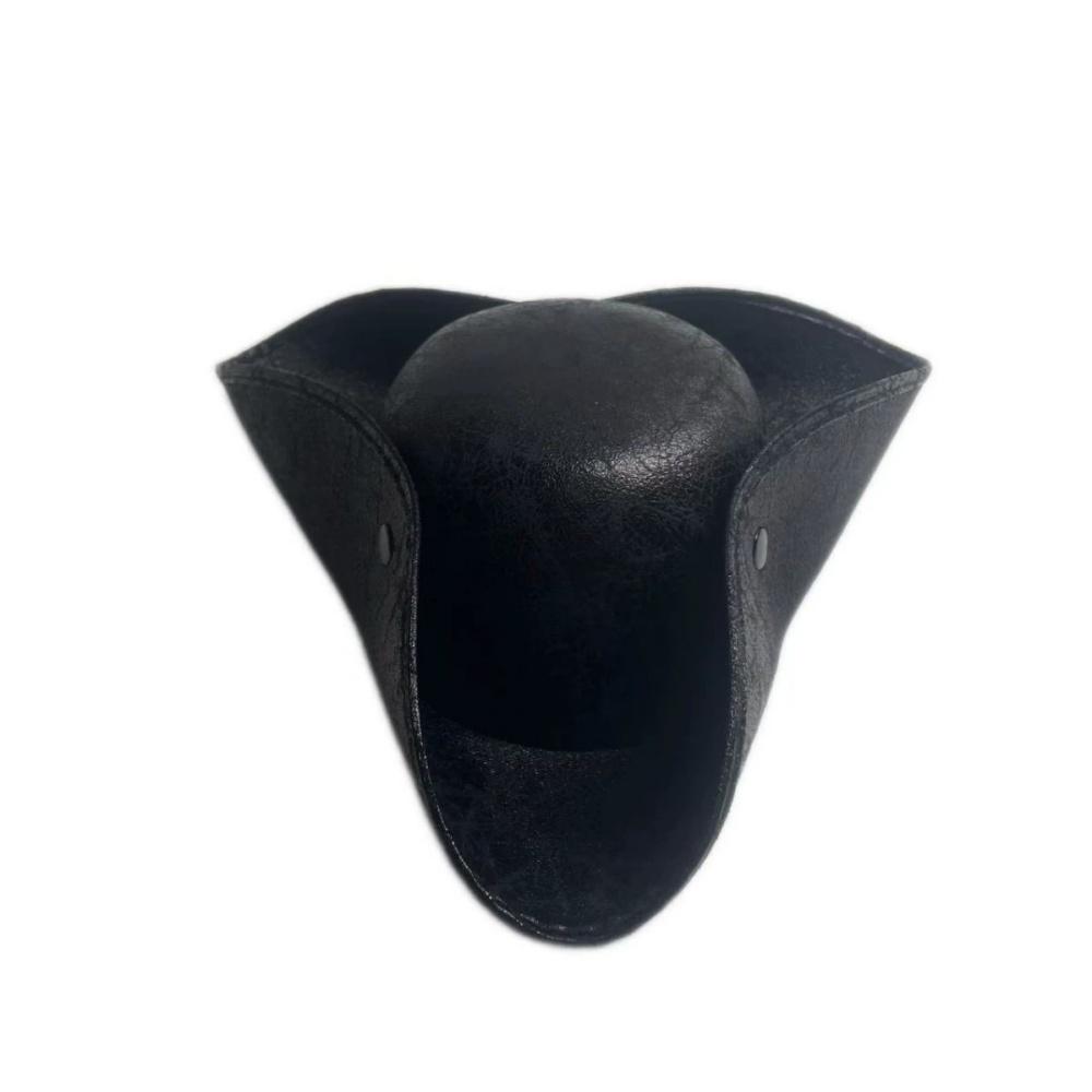 

Sun Hats Faux Leather Pirate Hat Vintage Captain Hat For Men Women Party Cosplay Costume Photography One Size чорний