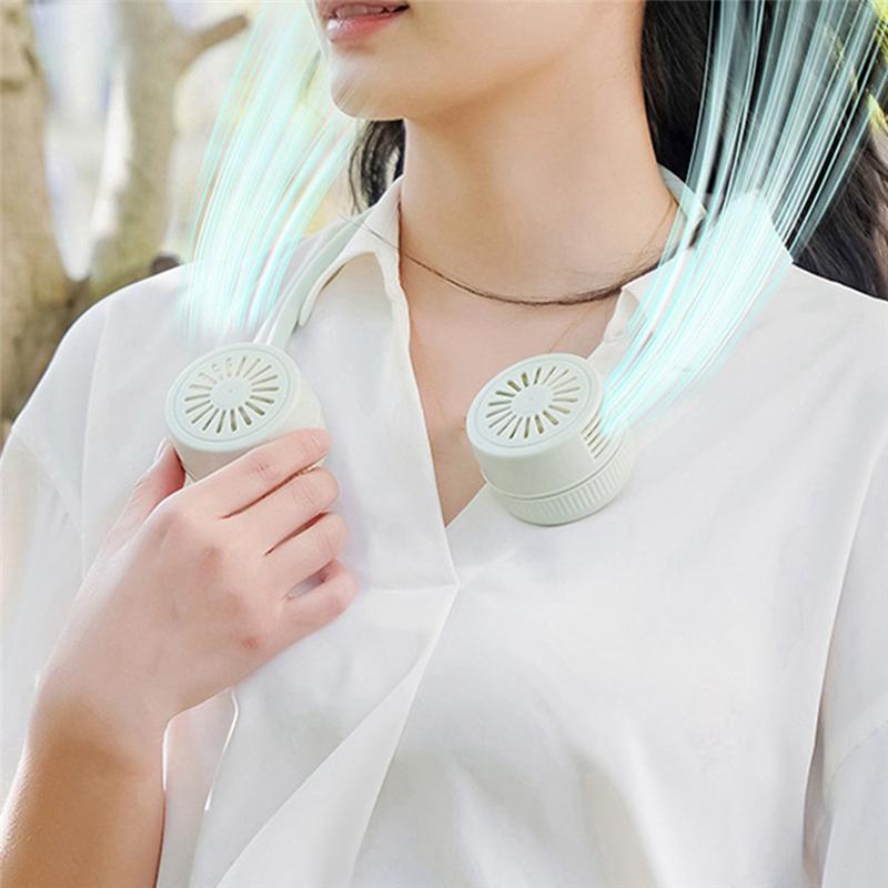 A72U Portable Neck Fan Hands-Free Rechargeable - 3 Speeds, Type-C Fast Charging, Quiet Foldable Design,For Travel, Sports