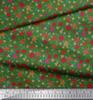 Soimoi Japan Crepe Satin Fabric Berries,Leaves & Floral Artistic Print Fabric by the Metre 42 Inch