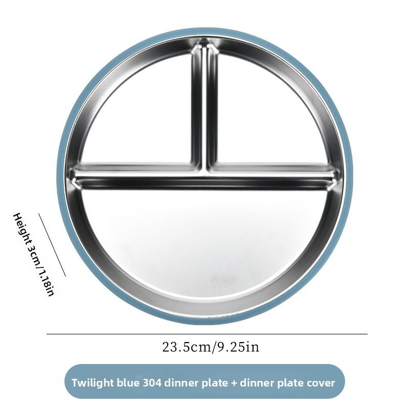 Dziecięcy Pokarm Uzupełniający Odporny na Upadki Izolowany Termicznie Klasy Spożywczej Dzielony Talerz Obiadowy