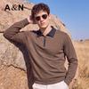 Antonio Men's Modal-Cotton Blend Long Sleeve Polo Shirt