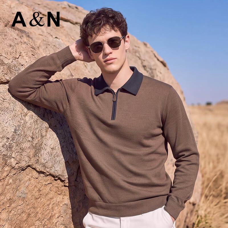 Antonio Men's Modal-Cotton Blend Long Sleeve Polo Shirt