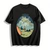 Silent Night Mountain Camping Graphic Tee Outdoor Campfire Hiking Top Pure Cotton T-shirt