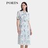 PORTS Women's Printed Silk Mid-length Dress