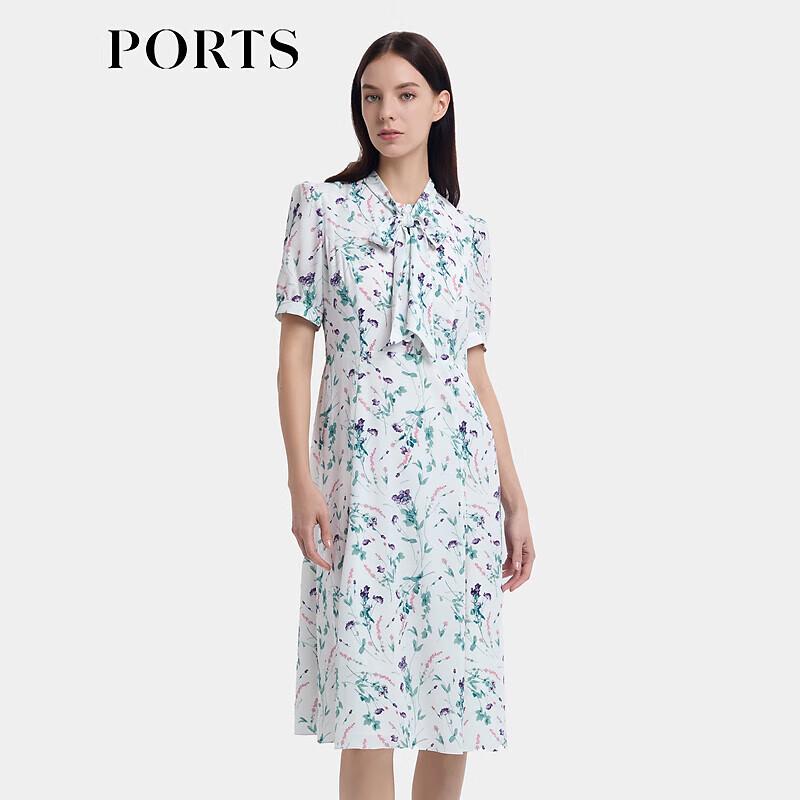 PORTS Women's Printed Silk Mid-length Dress