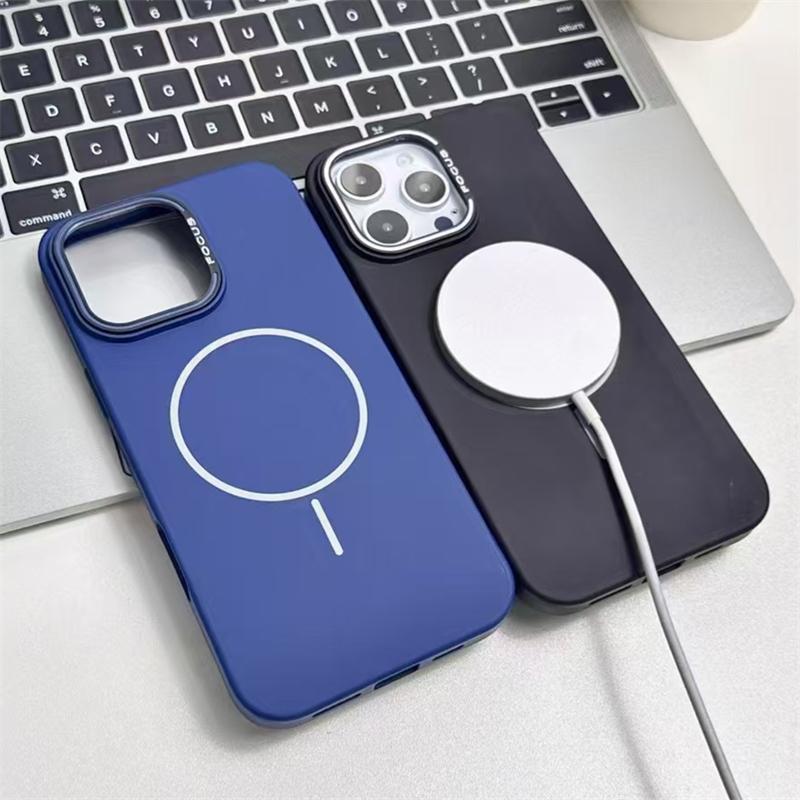 Luxury Matte PC Hard Ultra-thin Phone Case For iPhone 16 15 14 Plus 13 12 11 Pro Max Magnetic For Magsafe Wireless Charge Cover