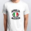 Aprilia Racing Style Italian Motorcycle Printed T Shirt Womens Mens White