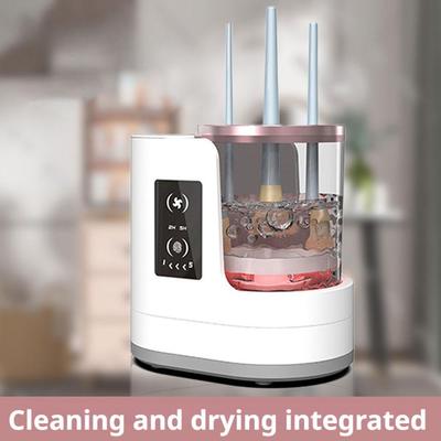 3 IN 1 Electric Makeup Brush Cleaner Machine With Makeup Brush Dryer-Holder-Portable Automatic USB Cosmetic Brushes Cleaner Tool