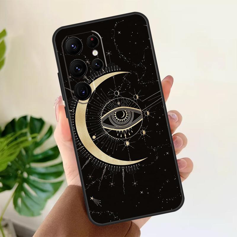Fortune Telling Moon Stars Hands Soft Case For Samsung Galaxy S25 Ultra S21 S22 S23 S24 Plus S9 S10 S20 FE S24 FE Phone Cover