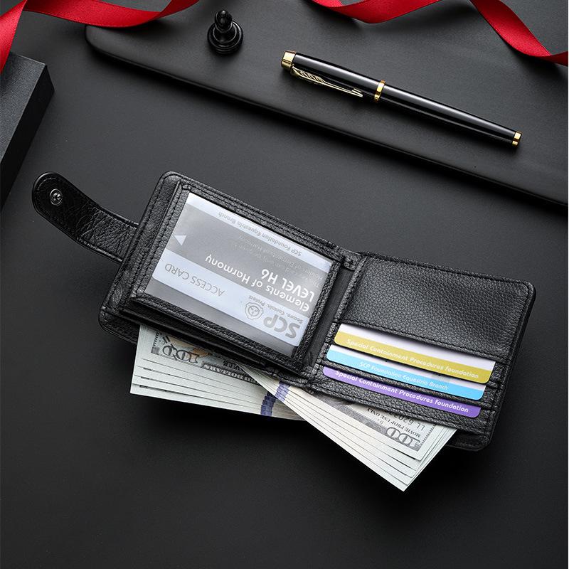 Men's Leather Zipper Wallet: Large Capacity Card Holder with Coin Purse