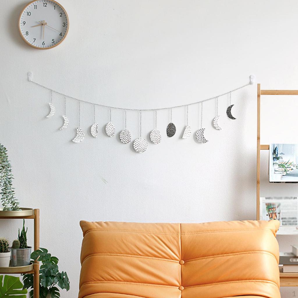 Moon Phase Wall Hanging Decor Decor,Headboard Decor,Hanging Ornament,Boho,Moon Cycle Banner for