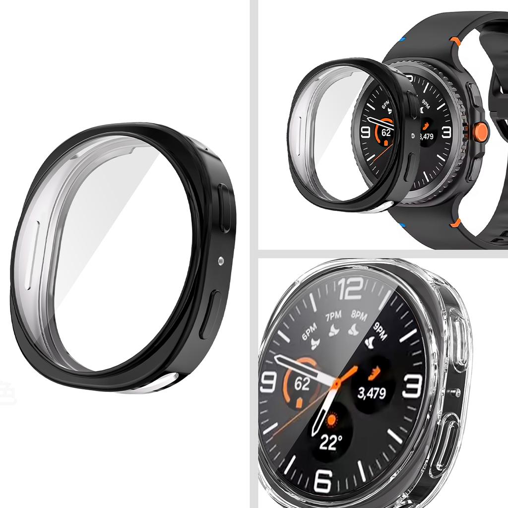 Full Protective Case Cover Shell For Samsung Galaxy Watch 8 40mm 44mm SmartWatch Accessories Frame Cases TPU Screen Protective